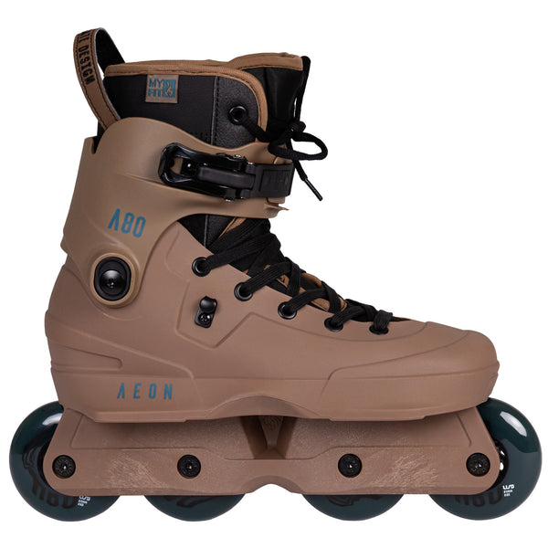 【ガニメデプロトン】80-90s　デッドストック　UPS　スウエードレザー Aeon 80 Sand - USD - Aggressive Inline Skates