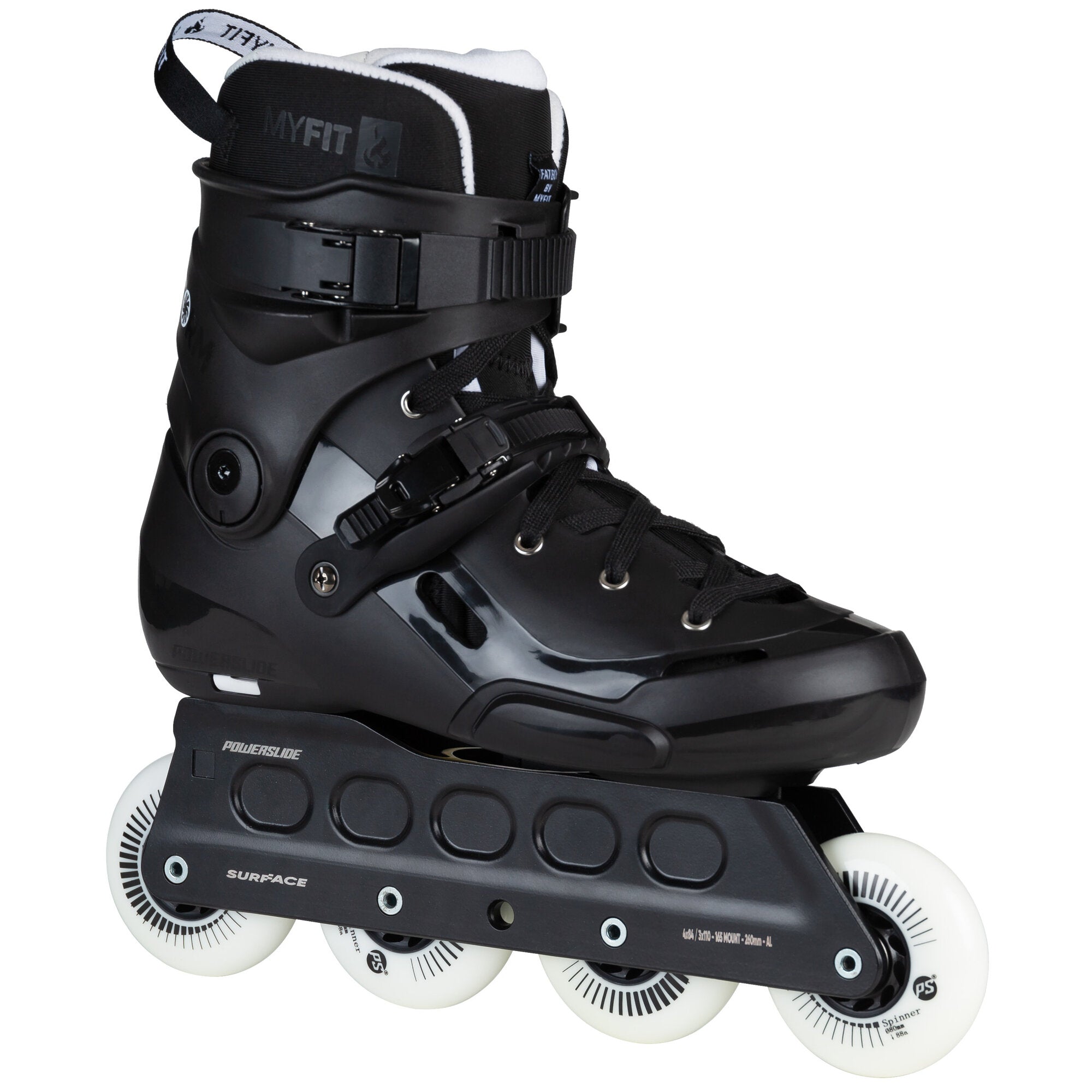 3段クルーンver.2-GRAVITY STORM- Black Edition Storm Black 80 - Powerslide - Urban Inline Skates
