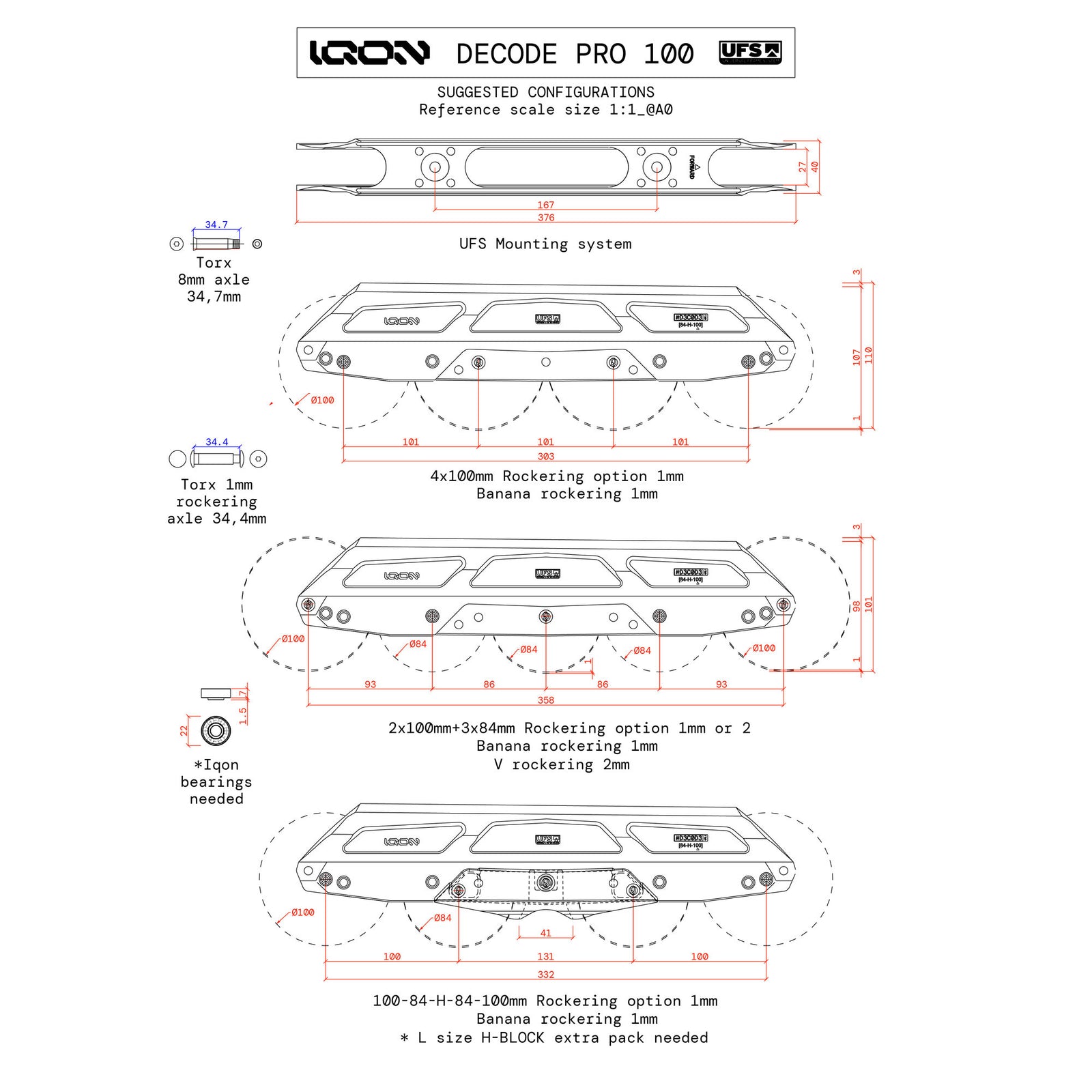 AG Decode Pro 100 blue - IQON - Aggressive Inline Frames - Product Image 6