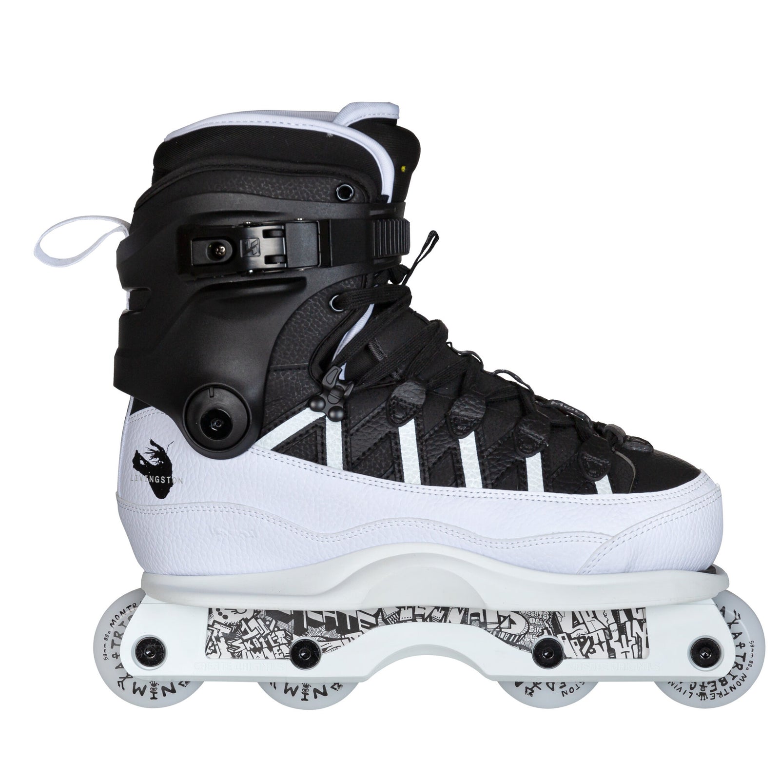 AG 15 Montre Livingston Pro Skate white / black - IQON - Aggressive Inline Skates - Product Image 1