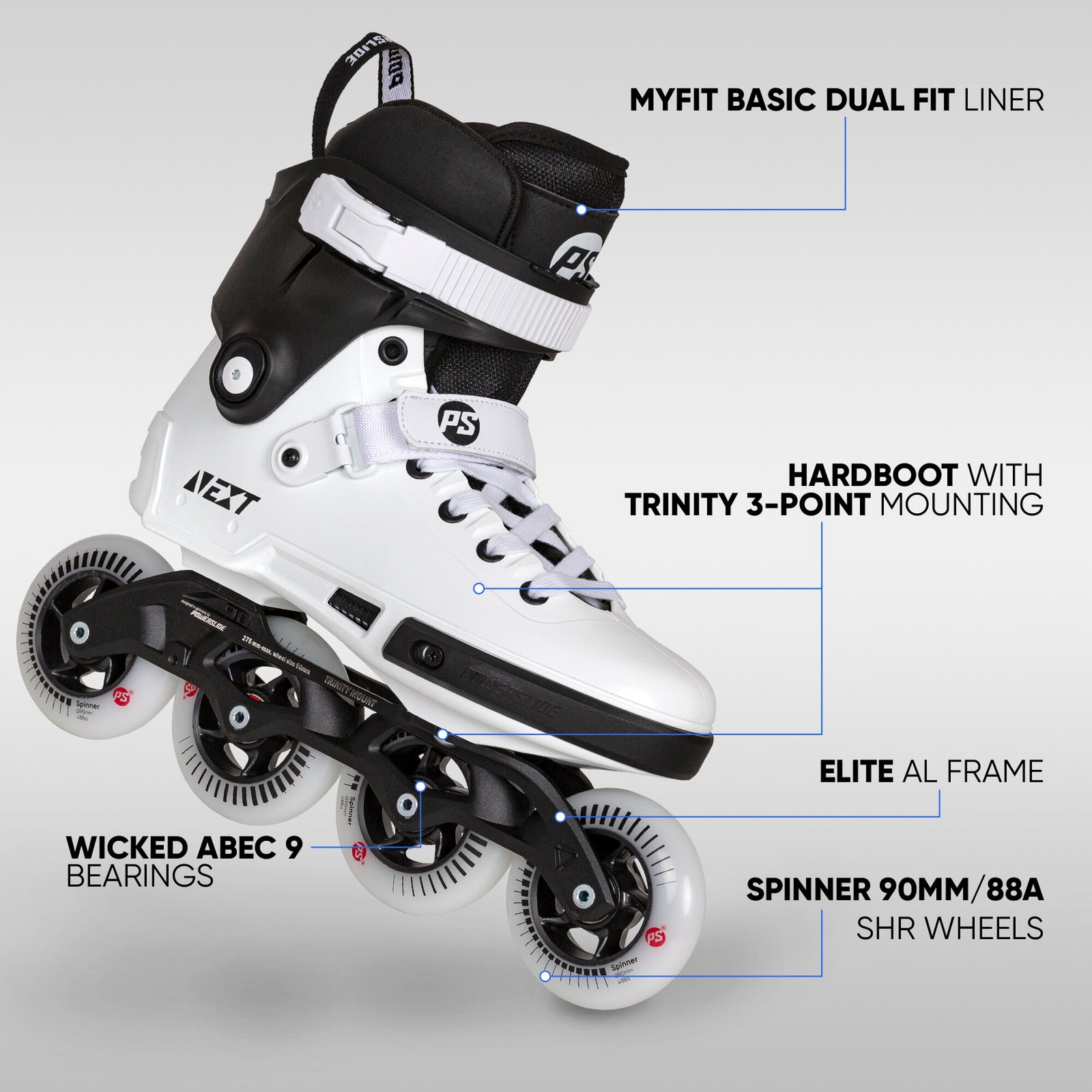 Next Core Black 90 - Powerslide - Urban Inline Skates - Product Image 2
