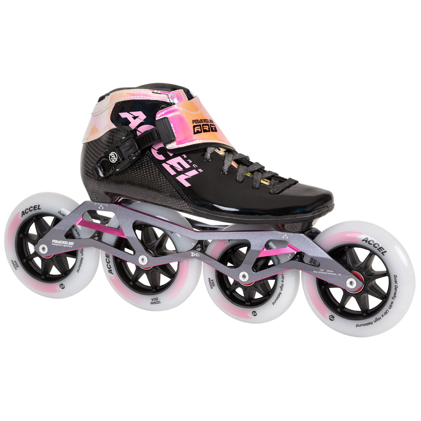 ACCEL Race Pink 110/100 - Powerslide - Racing Inline Skates - Product Image 2