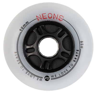 Neons 90/85A Red 4-pack - Powerslide - Nite Inline Skate Wheels - Product Image 2