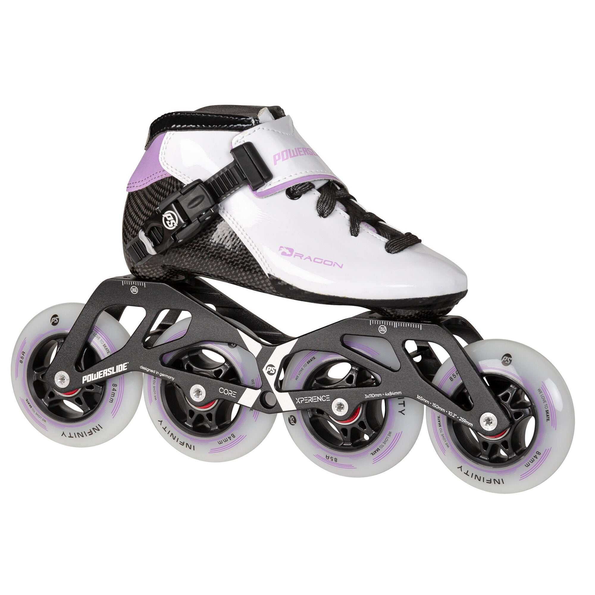 Dragon White 84 - Powerslide - Racing Inline Skates