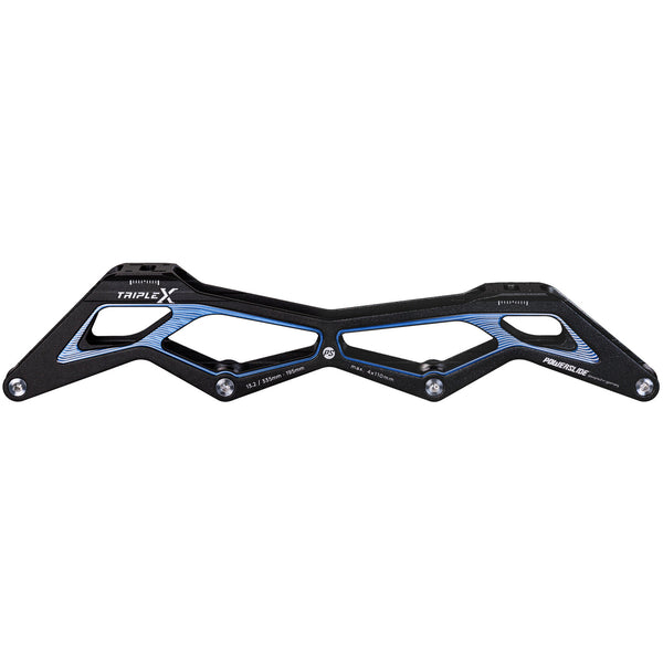 Triple X 13.2/4x110 Black/Blue 195 - Powerslide - Racing Inline Frames - Product Image 1