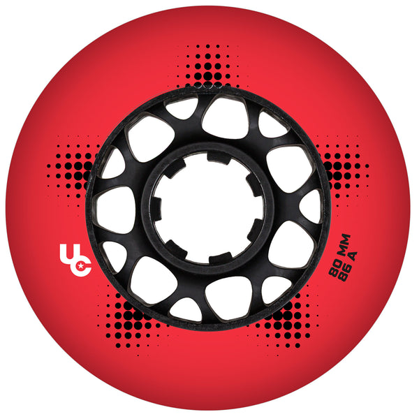 Team PRO 80mm/86A Red, 4-Pack - Undercover - Urban Inline Skate Wheels - Product Image 1