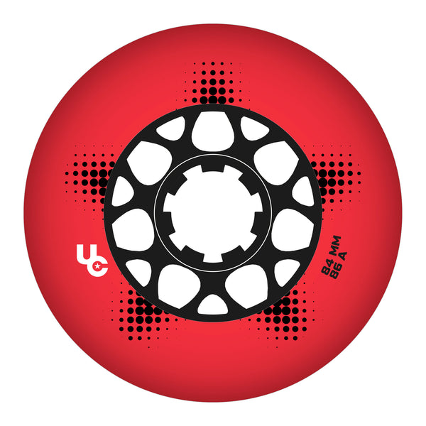 Team PRO 84mm/86A Red, 4-Pack - Undercover - Urban Inline Skate Wheels - Product Image 1