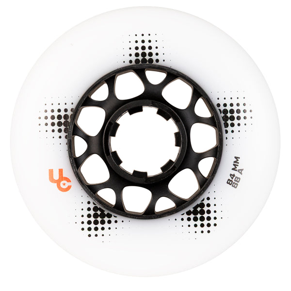 A Team Rims Team PRO 84mm/88A White, 4-Pack - Undercover - Urban Inline Skate Wheels