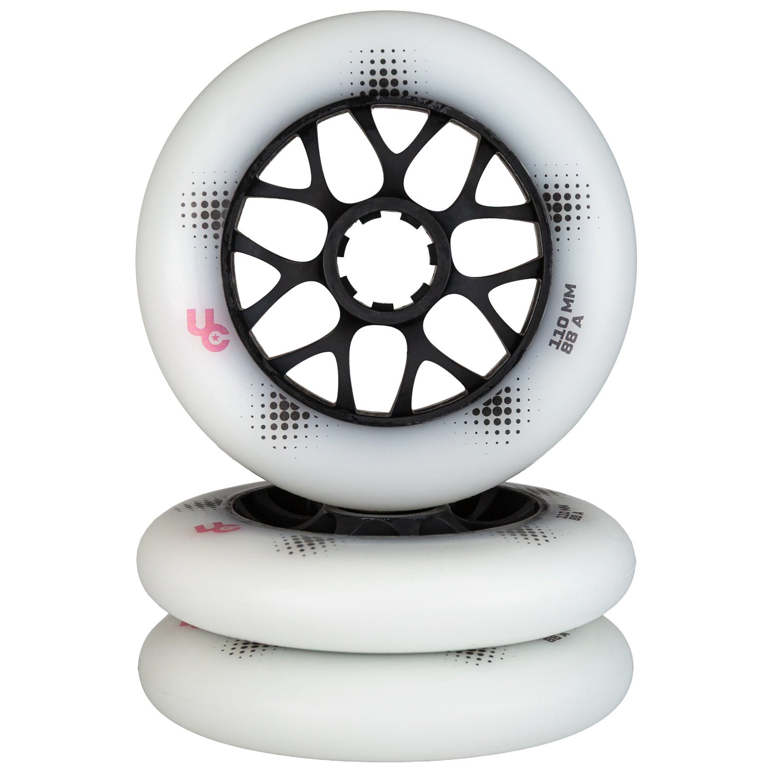 Team PRO 110/88A White, 3-pack - Undercover - Urban Inline Skate Wheels - Product Image 3