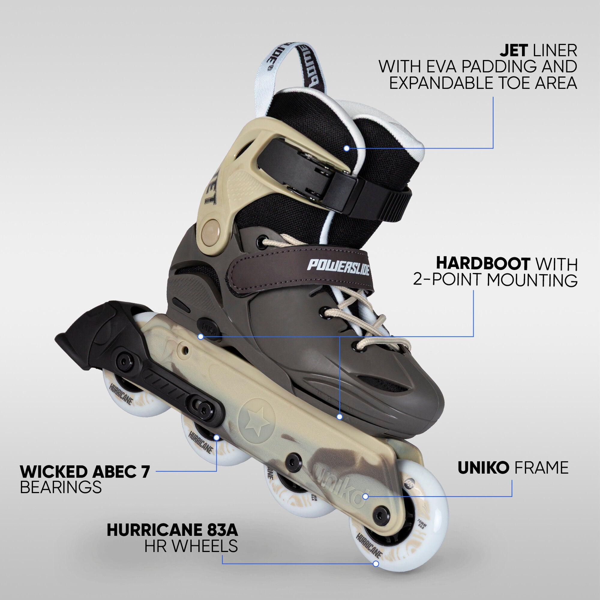 Jet Brown adj. - Powerslide - Urban Inline Skates