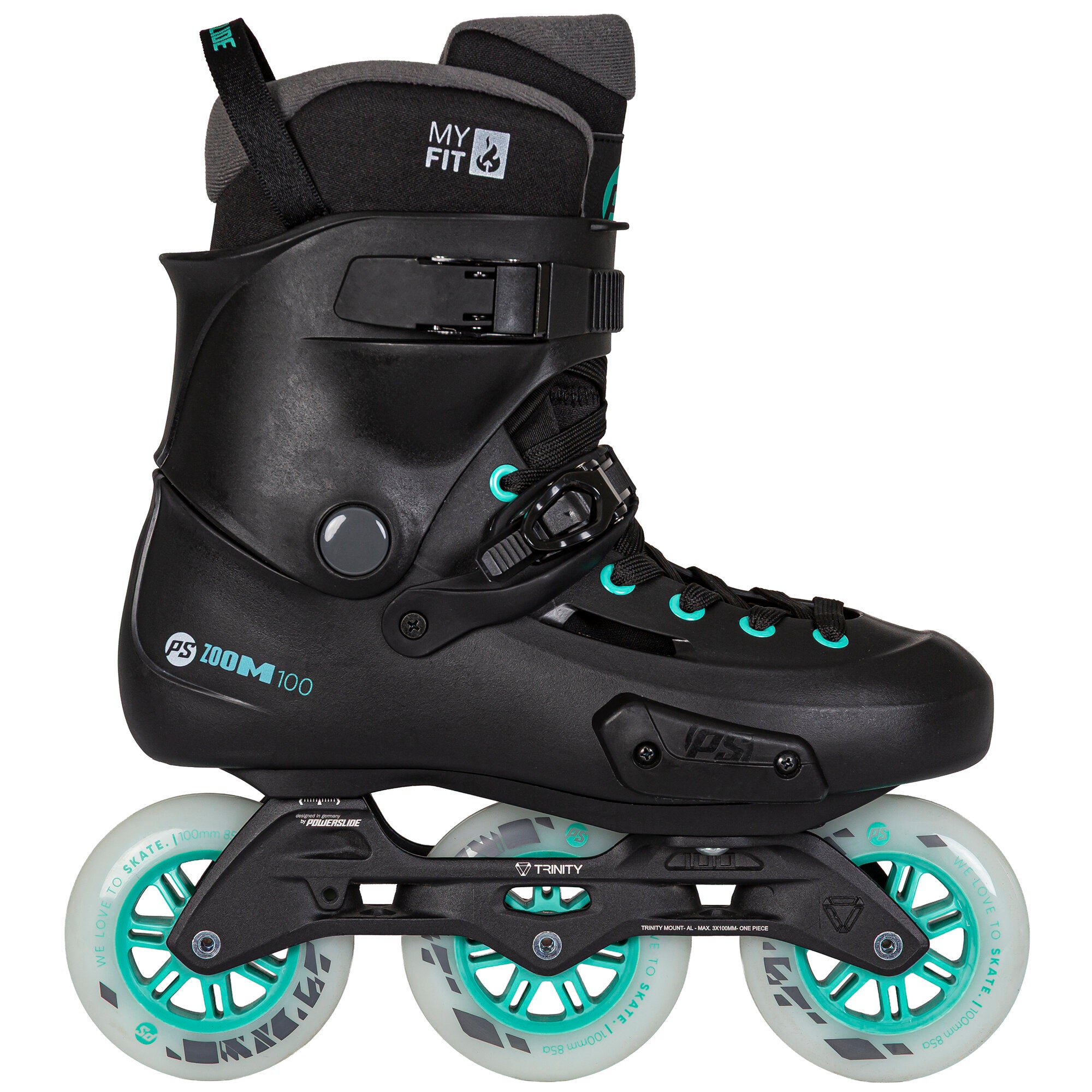 Zoom Pro 100 Black Mint - Powerslide - Urban Inline Skates