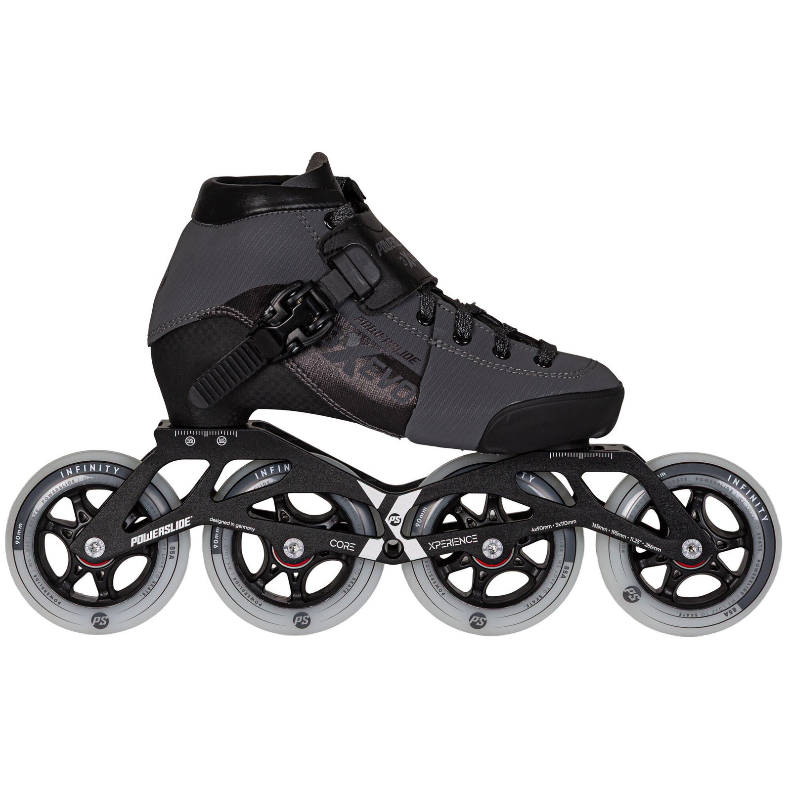 Triple X Evo Dark Grey adj. - Powerslide - Racing Inline Skates - Product Image 1