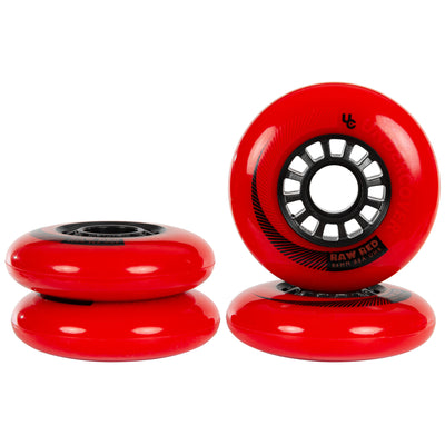 Raw 84/85A Red, 4-pack - Undercover - Urban Inline Skate Wheels - Product Image 4