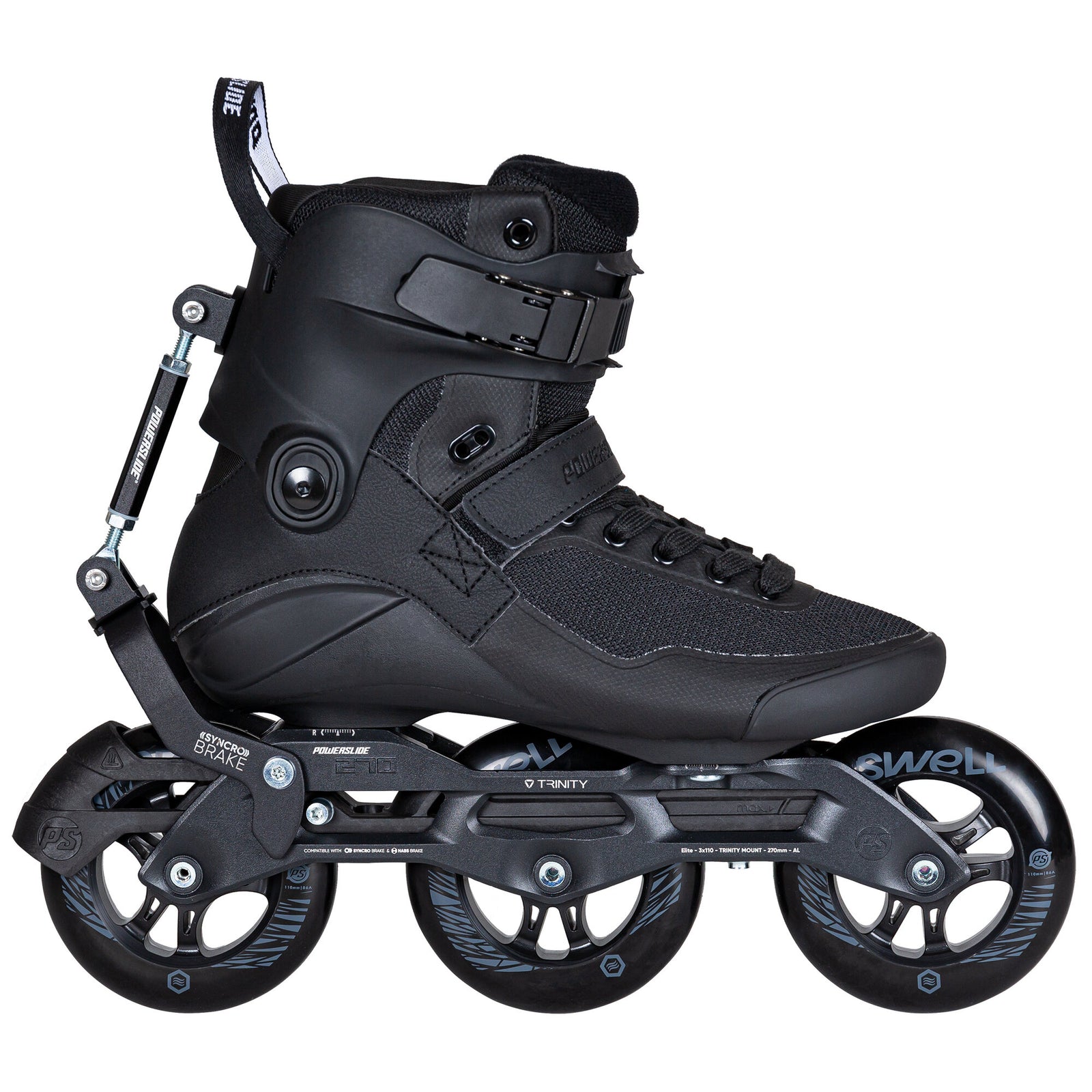Swell Triple Black Syncro 110 - Powerslide - Fitness Inline Skates - Product Image 1