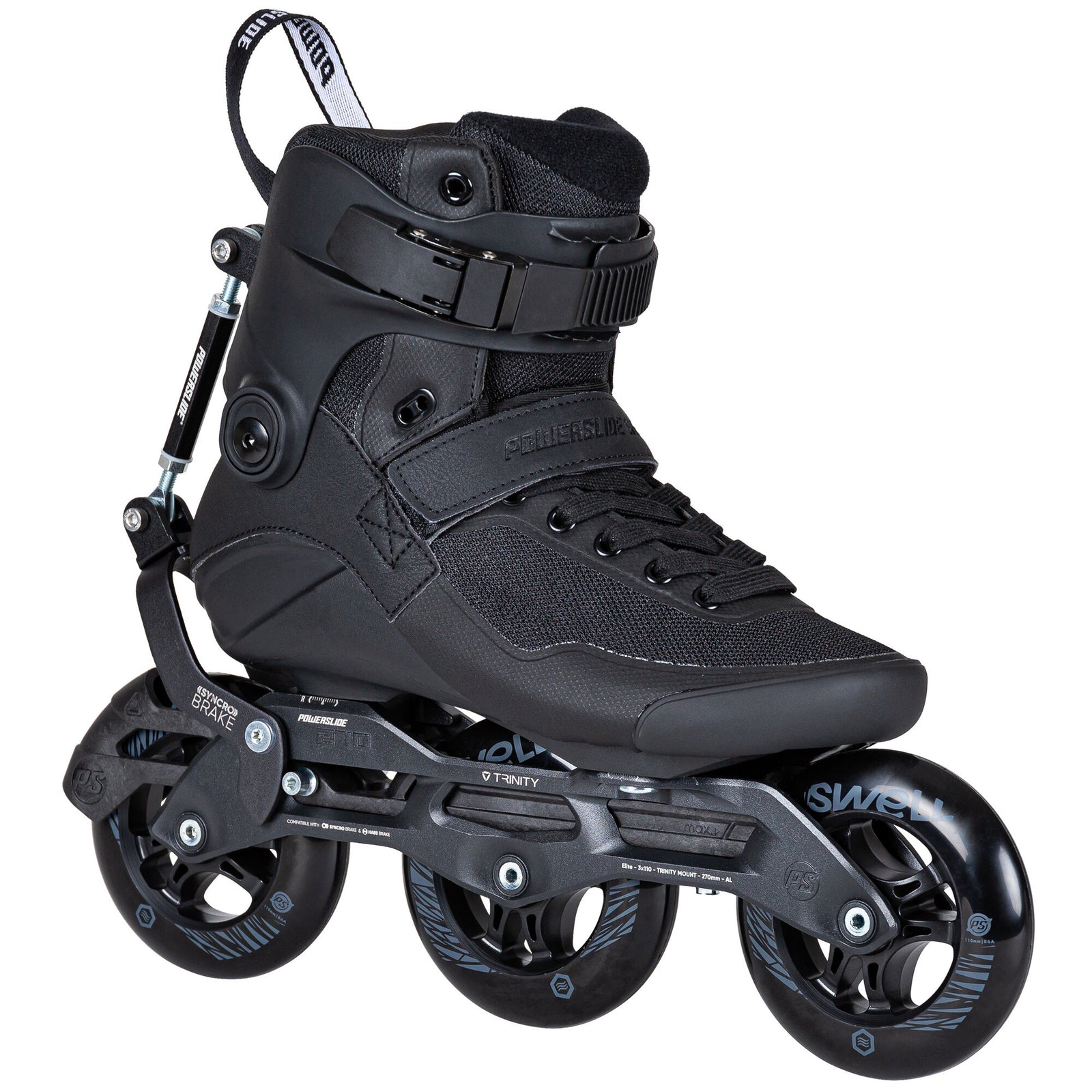 Swell Triple Black Syncro 110 - Powerslide - Fitness Inline Skates - Product Image 2