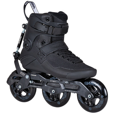 Swell Triple Black Syncro 110 - Powerslide - Fitness Inline Skates - Product Image 2
