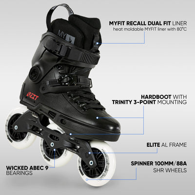 Next Core Black 100 - Powerslide - Urban Inline Skates - Product Image 2