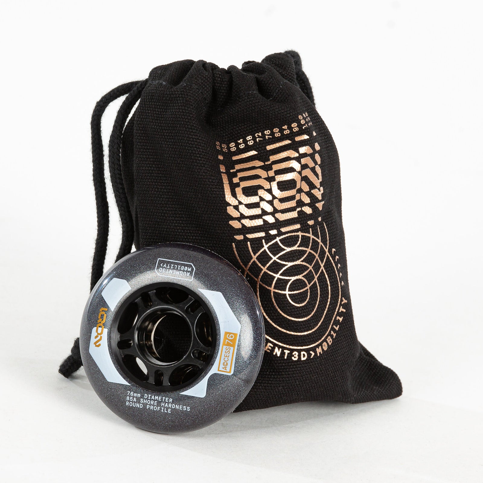 Access 76 Dark Grey 4-pack - IQON - Aggressive Inline Skate Wheels - Product Image 5