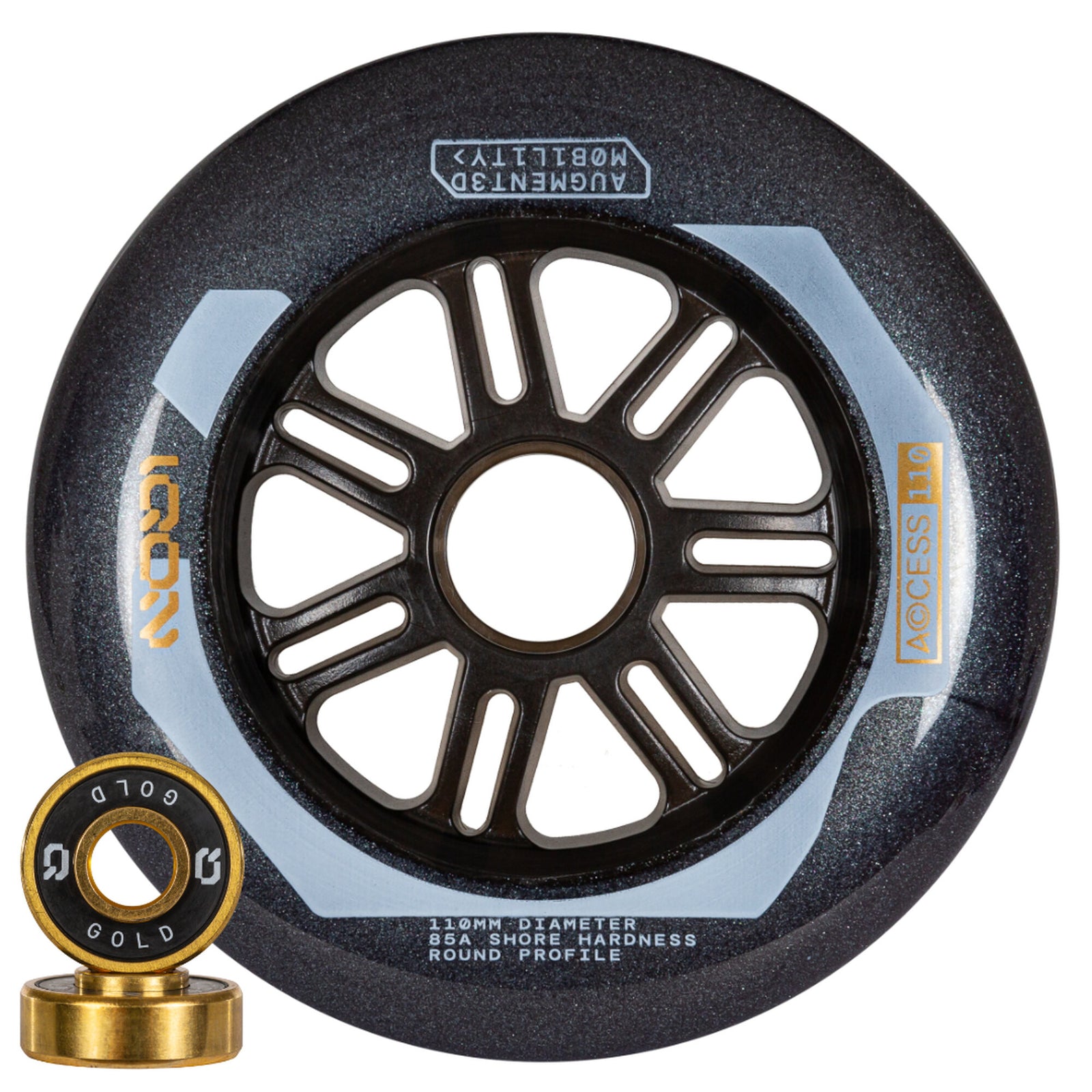 Access Combo 110 Dark Grey 3-pack - IQON - Aggressive Inline Skate Wheels - Product Image 1