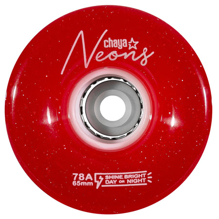 Neons LED Red - Chaya - Nite Roller Skate Wheels - Product Image 1