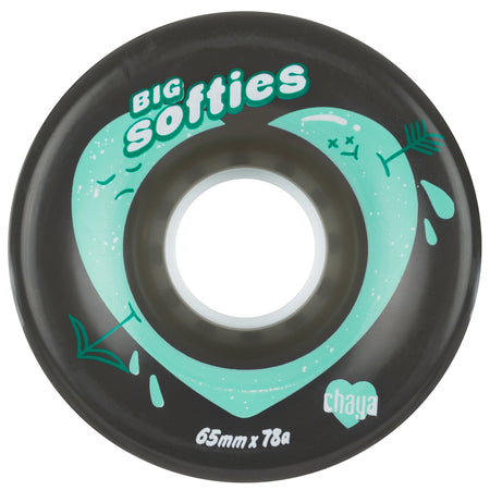 Big Softie`s Clear Black - Chaya - Outdoor Roller Skate Wheels - Product Image 1