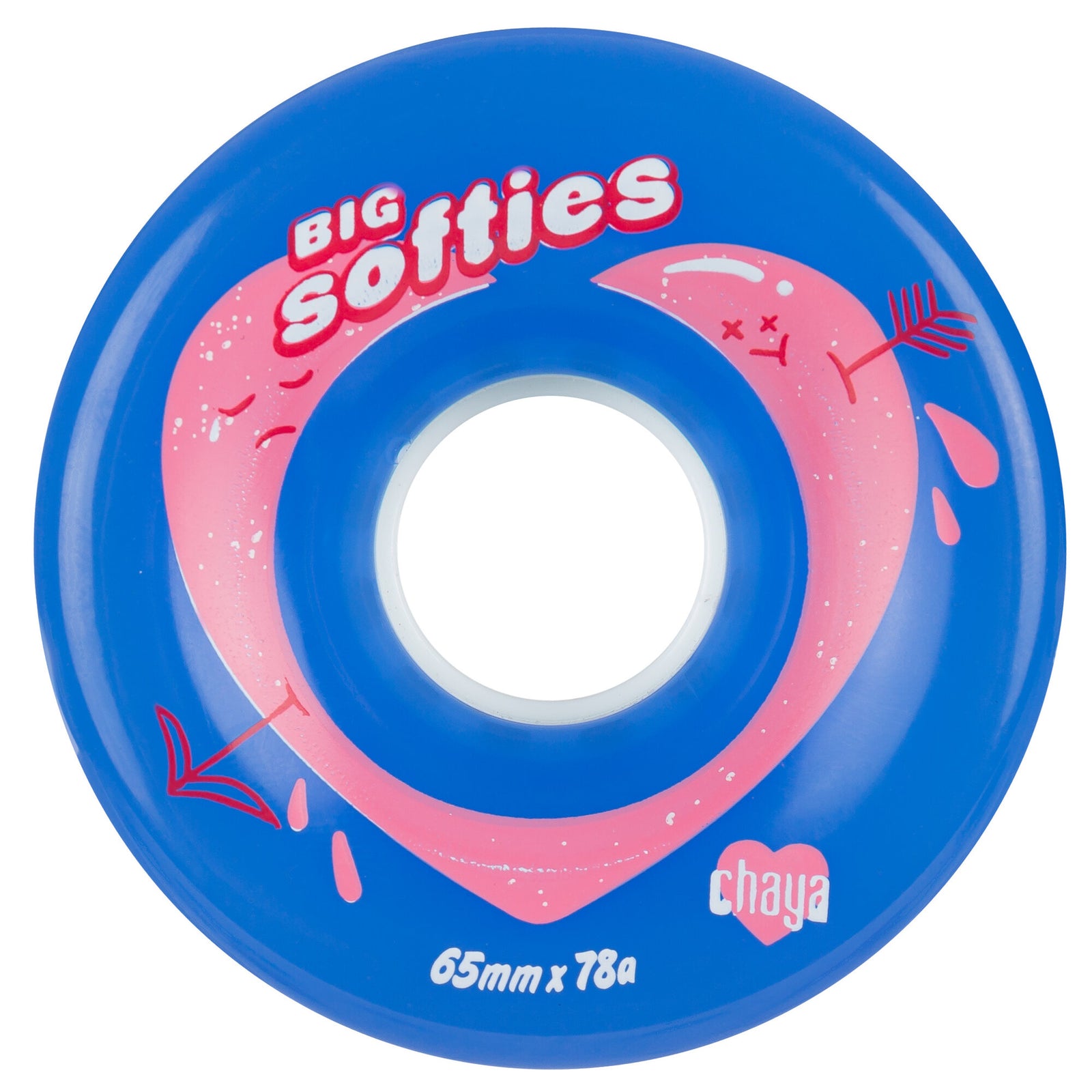 Big Softie`s Clear Blue - Chaya - Outdoor Roller Skate Wheels - Product Image 1