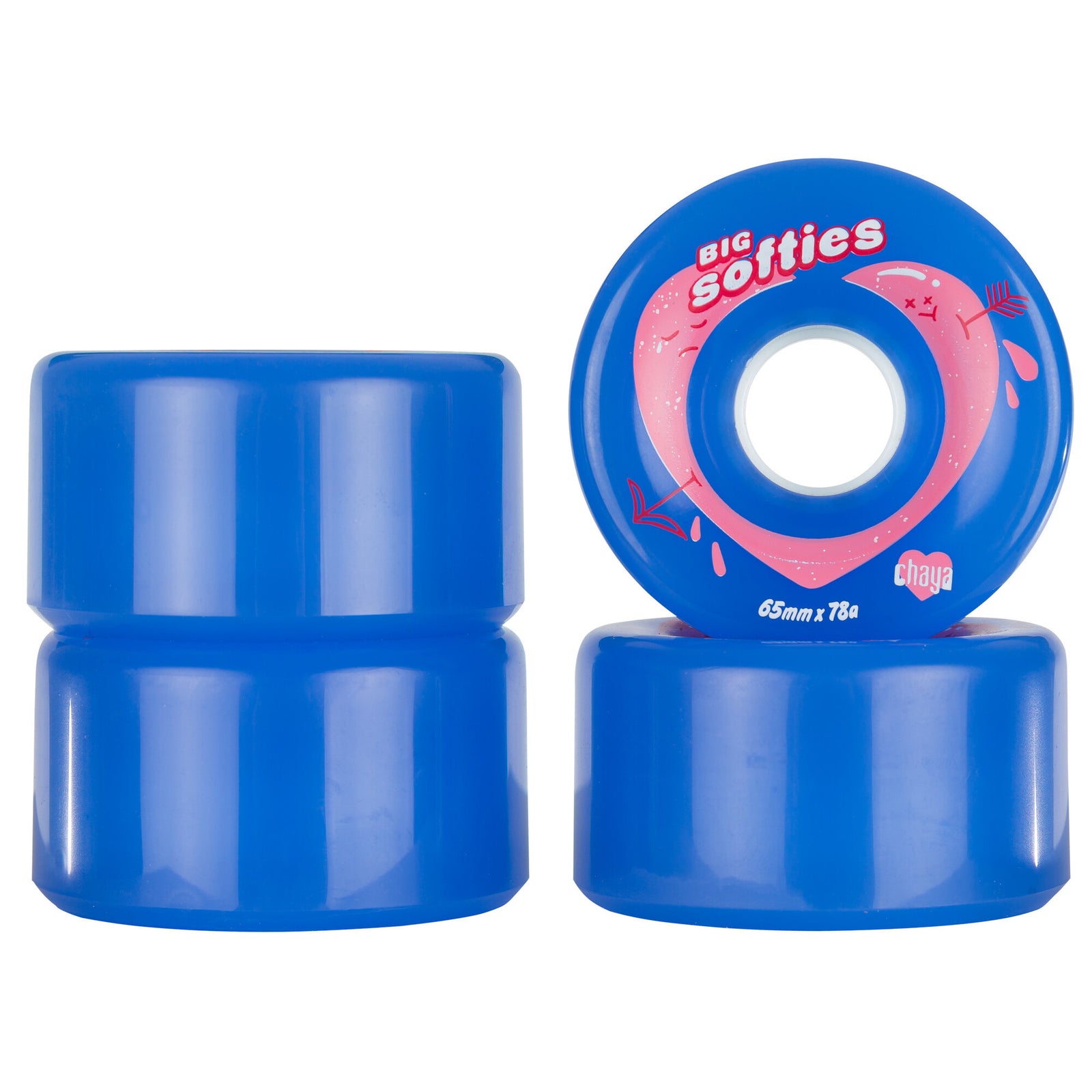 Big Softie`s Clear Blue - Chaya - Outdoor Roller Skate Wheels - Product Image 3