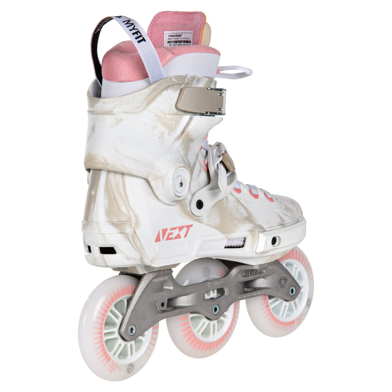 Pattini A Rotelle Powerslide Next Marble 110 - Bianco, Hardboot Freeride Urbano, Ruote 110 Mm