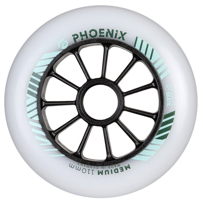 PHOENIX 110mm DD Medium 8-pack - Powerslide - Racing Inline Skate Wheels - Product Image 2