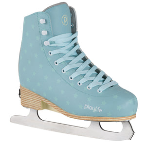 Powerslide Classic Figure Skates For Women - Size 37, Mint Color, Pre-Sharpened Stainless Steel Blade