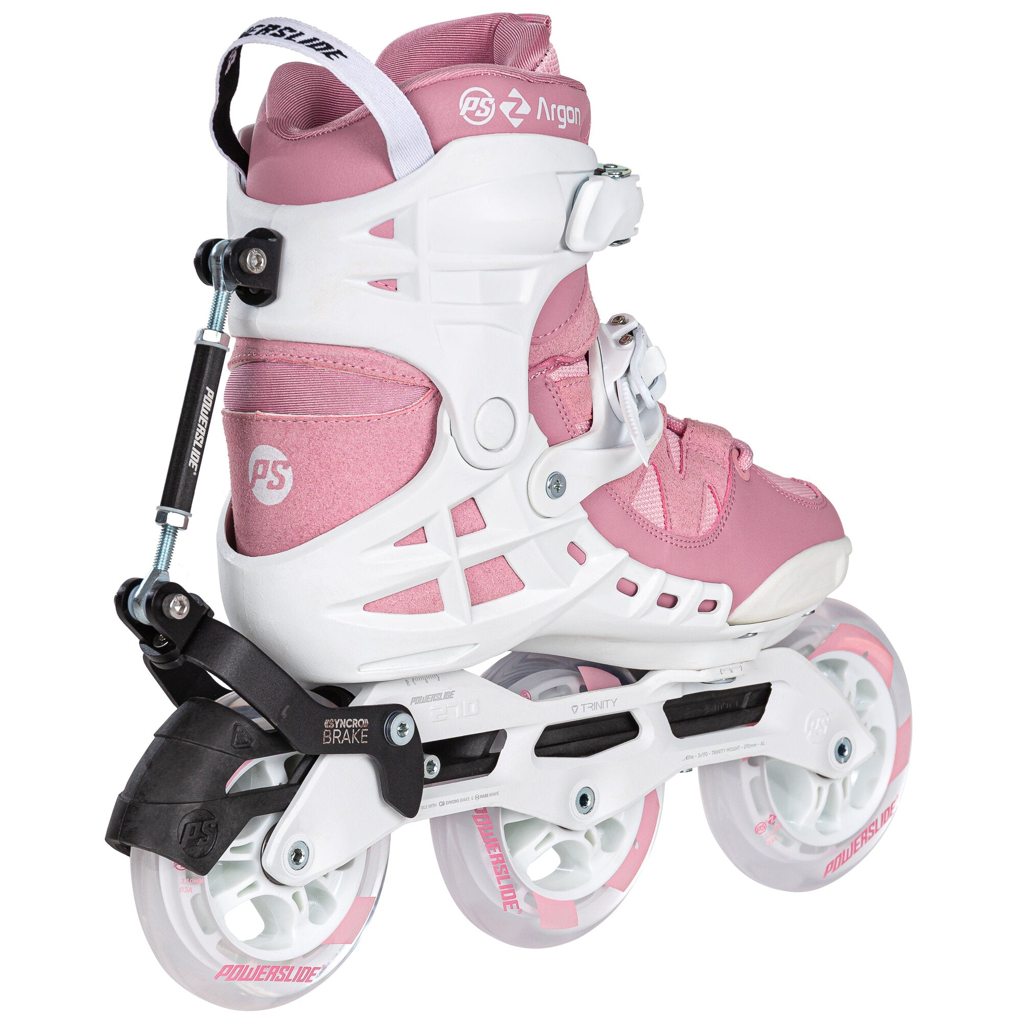 Powerslide Phuzion Argon 100 Women's Inline Skates - Rose Color Size 6.5 (37 EU)